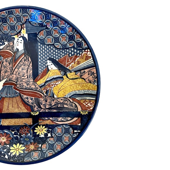 Vintage Japan Large 13" Hand Painted UOGC Geisha Decorative Plate/Wall Plaque - Picture 10 of 11